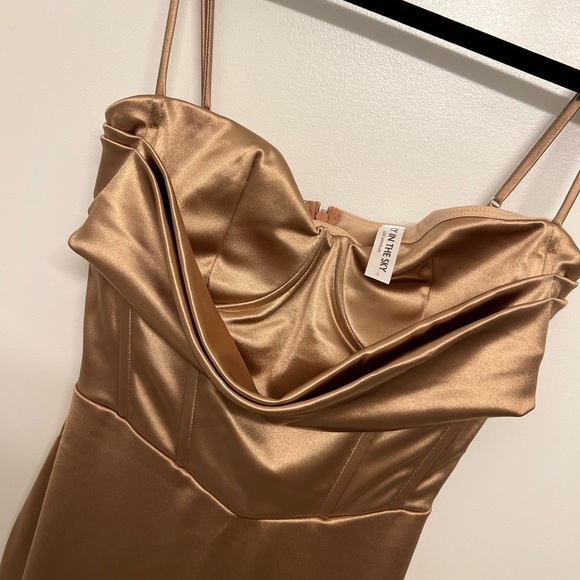 Lucy in the Sky Gold Maxi Dress - Picture 2 of 5